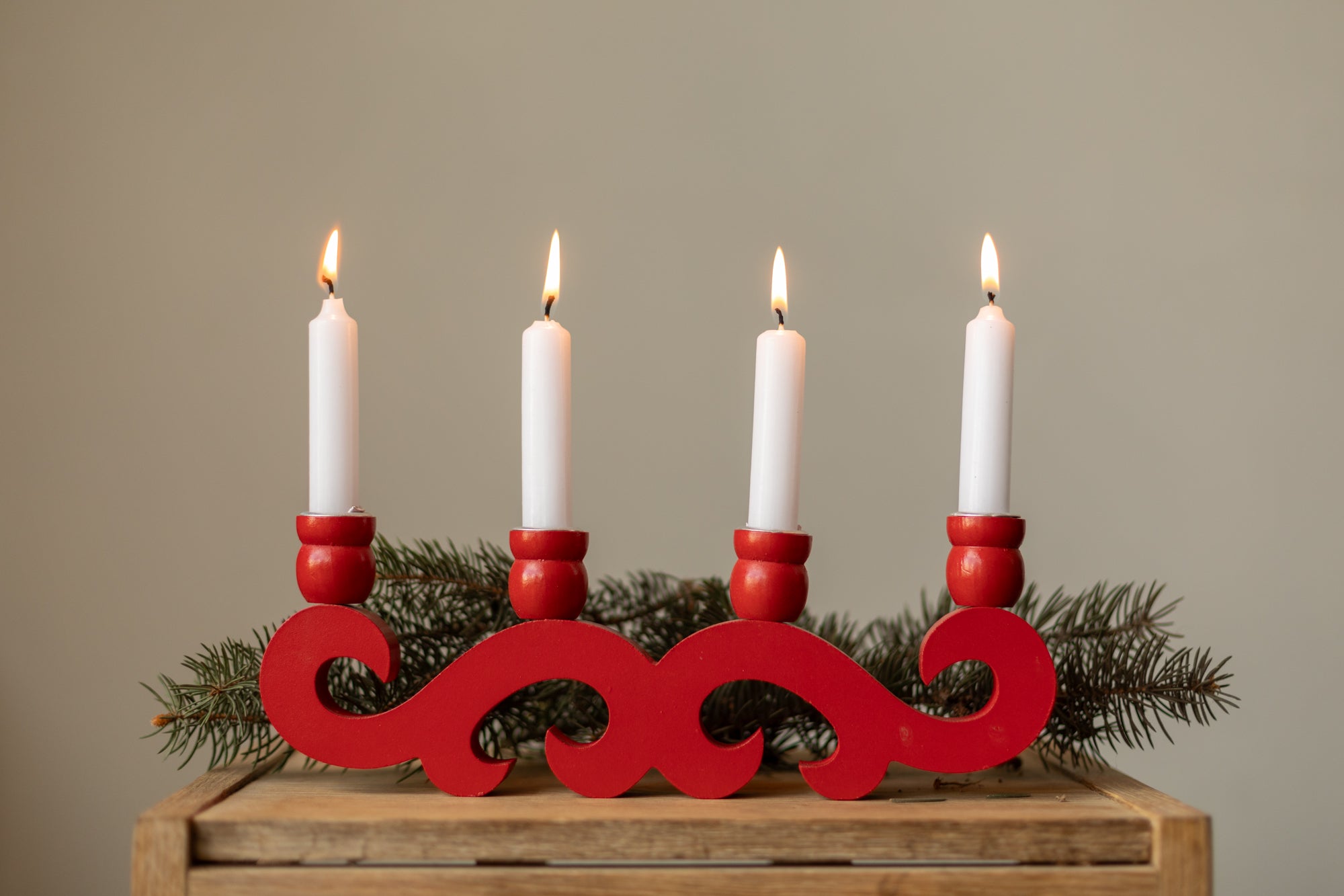 Red Scandinavian Candleholders – Heirloom Art Co.
