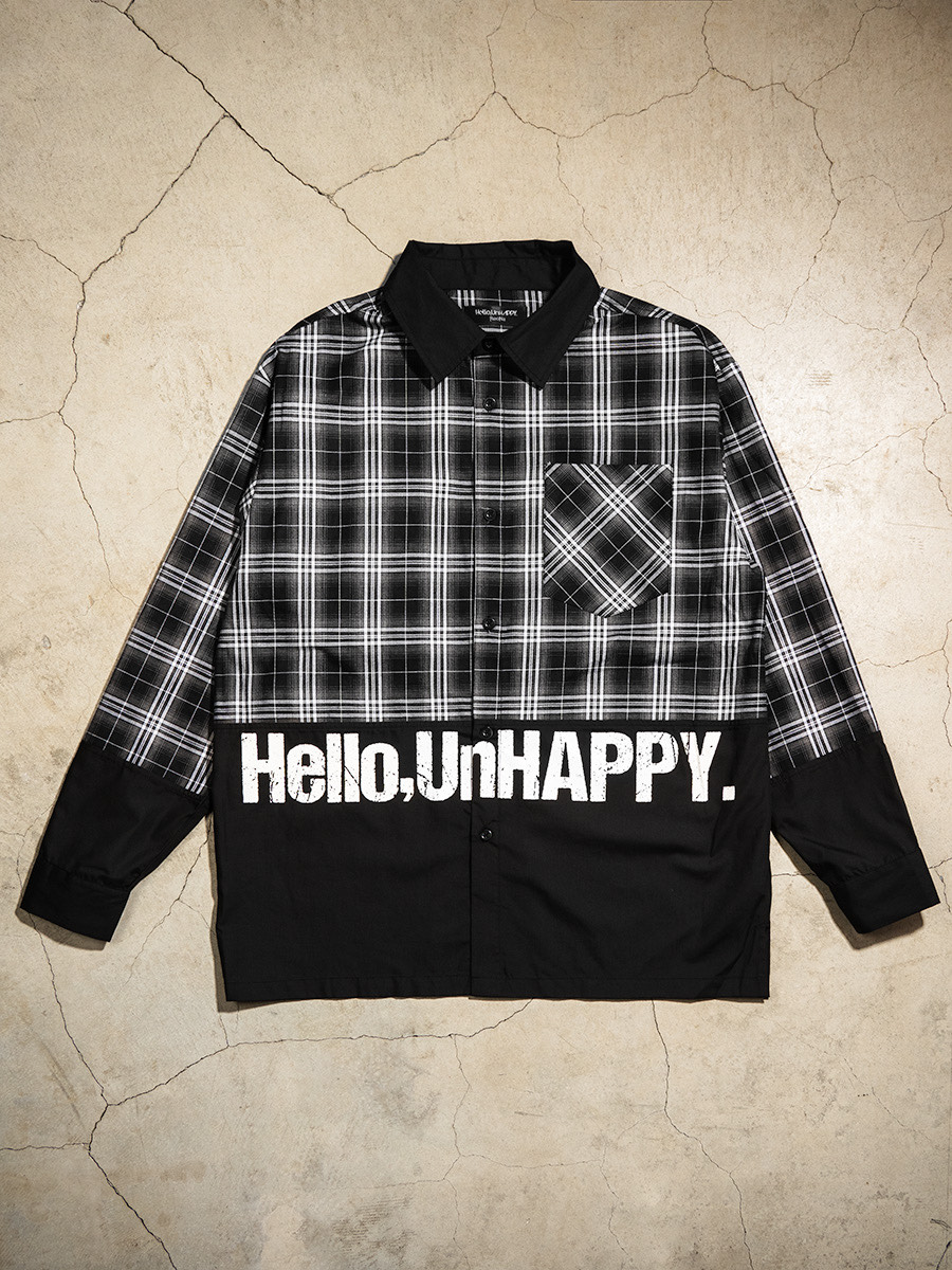 Hello,UnHAPPY.チェックシャツ