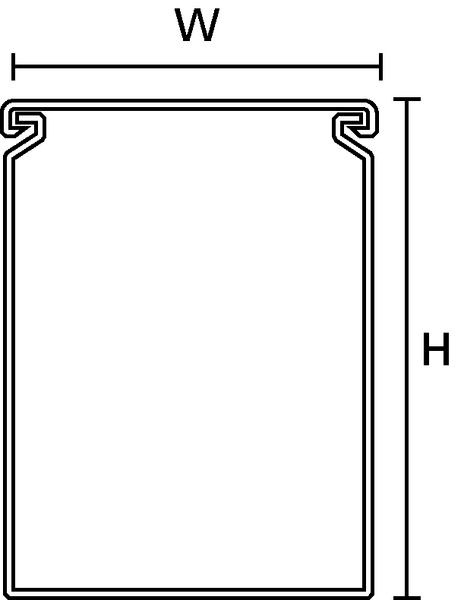 Canaletas creme para quadros de comando com parede fechada HD12F