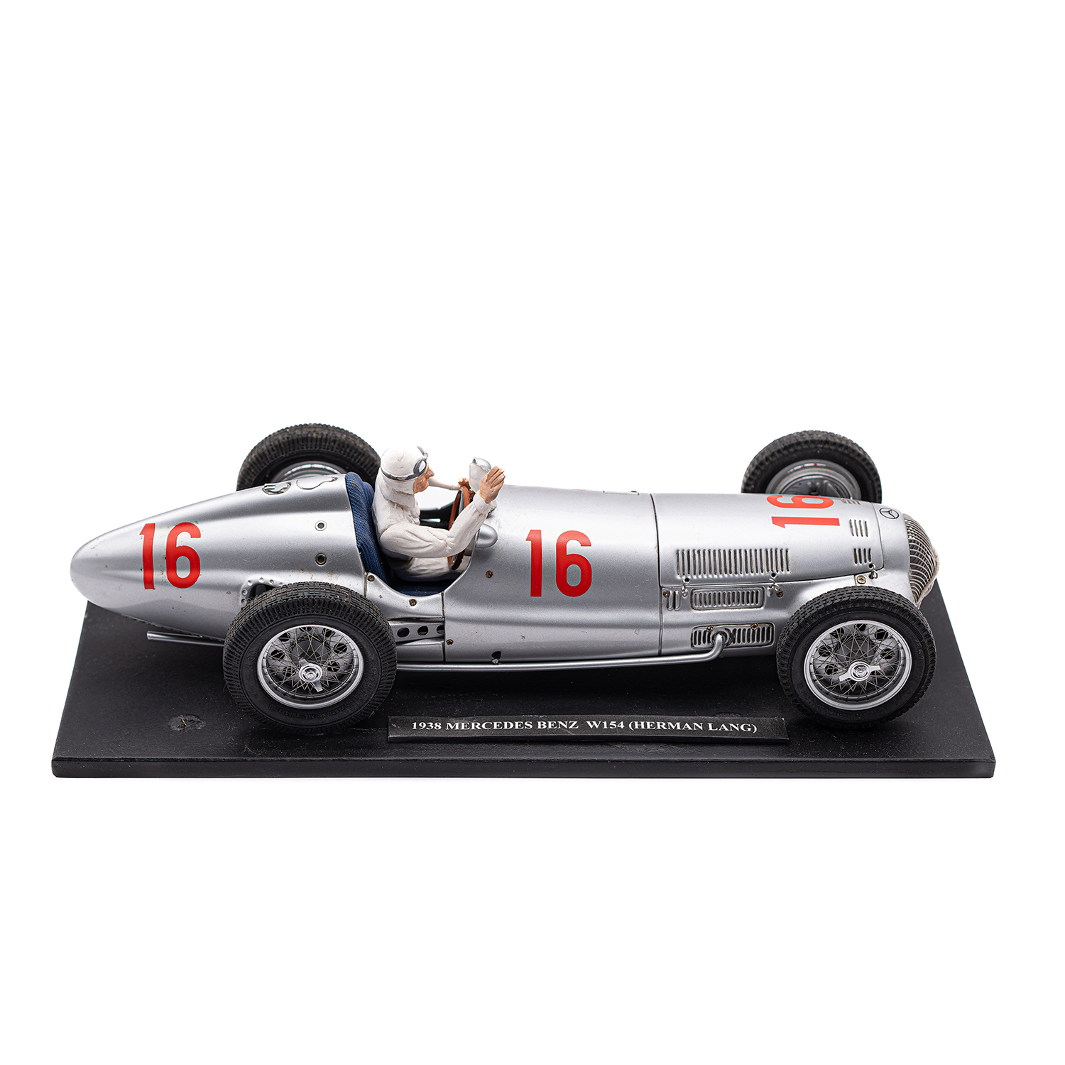 Fine Scale Model of a 1938 Mercedes Benz W154 Racing Car