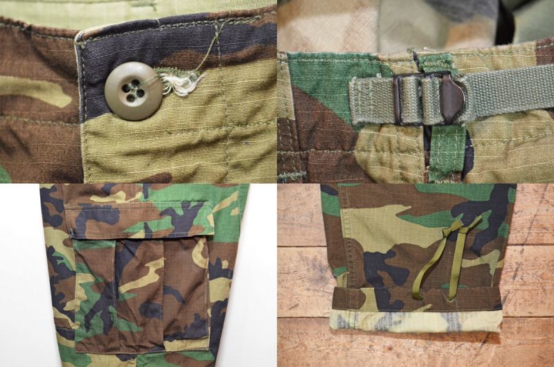 90's US.ARMY ウッドランドカモ柄BDUパンツ “MEDIUM-SHORT