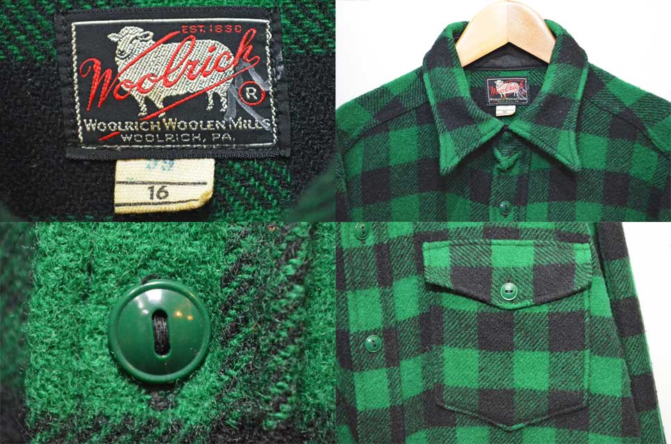 50's Woolrich ウールシャツ - used&vintage box Hi-smile