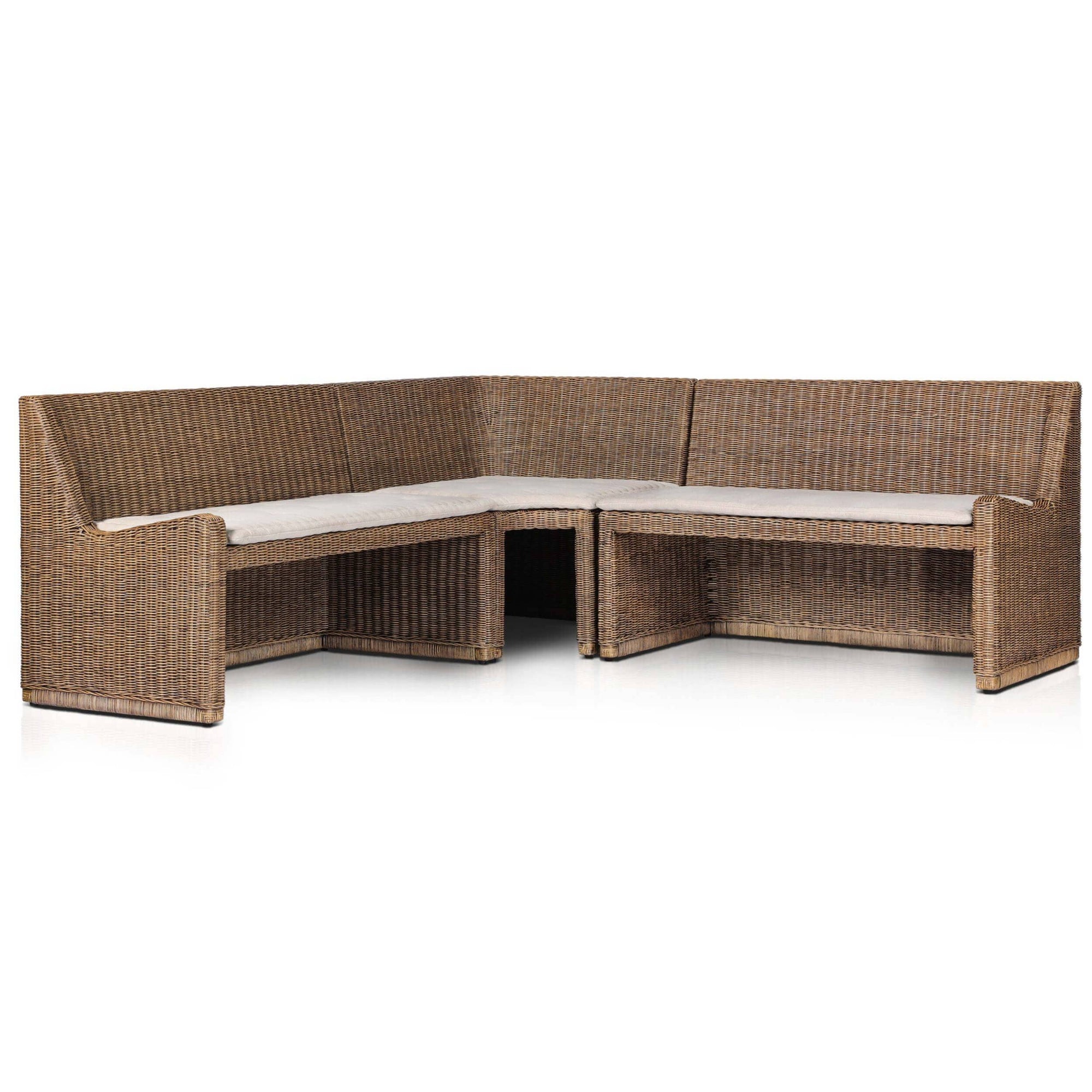 Senna L-Shape Dining Banquette, Broadway Dune by Amber Lewis x