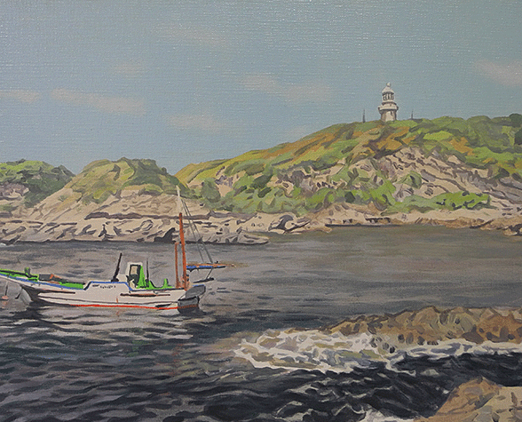 10233] 中神英臣 洋画 剣崎灯台 (三浦半島)6号 - 広田屋 ブランド質屋通販