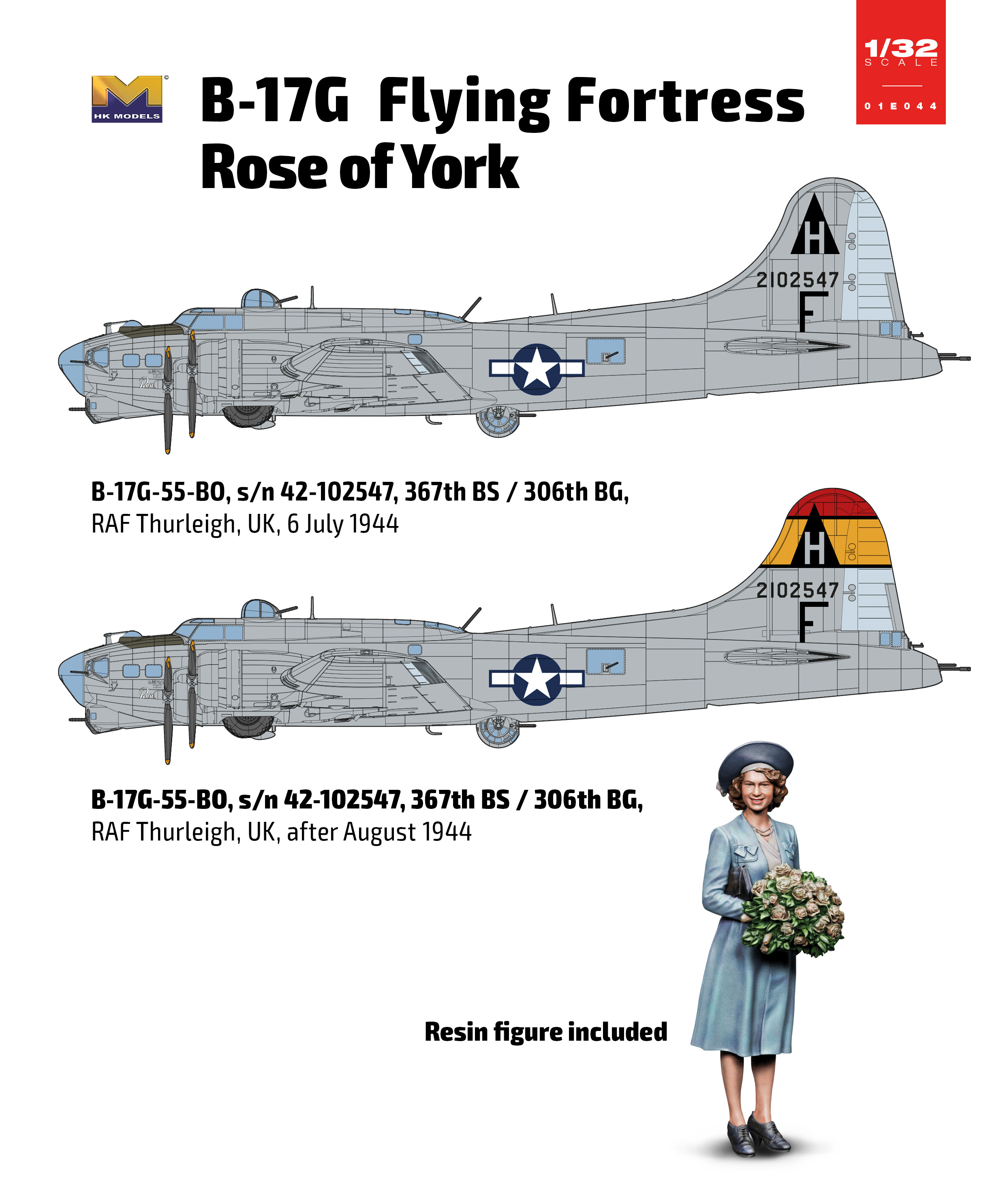 Models :: World War II :: 1:32 Scale :: B-17G Flying Fortress Rose