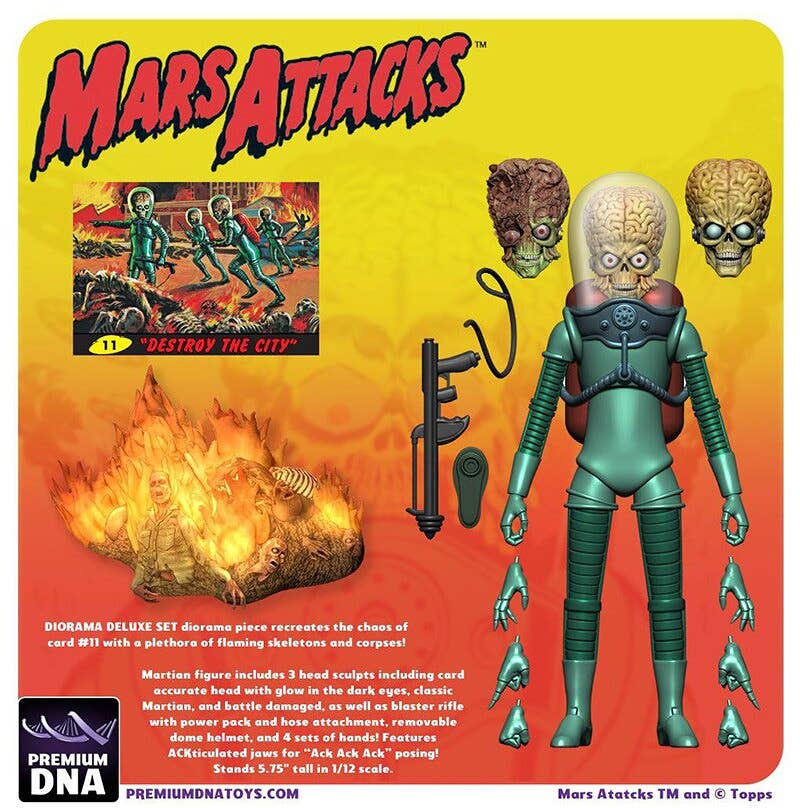 Mars Attacks! / Destroy the City (Card #11) Martian 6inch Action