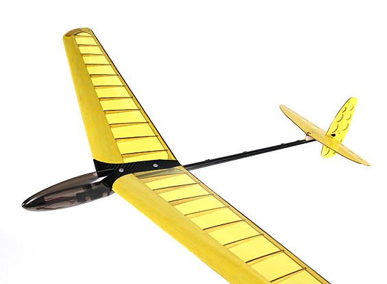 Mini DLG Composite Discus Launch Glider - Yellow 950mm 半完キット