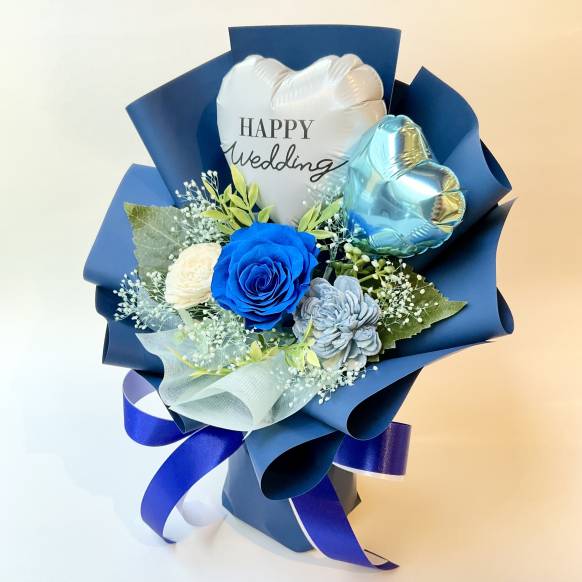 お取り寄せ オリジナルフラワー ローズスタンディングブーケ Happy