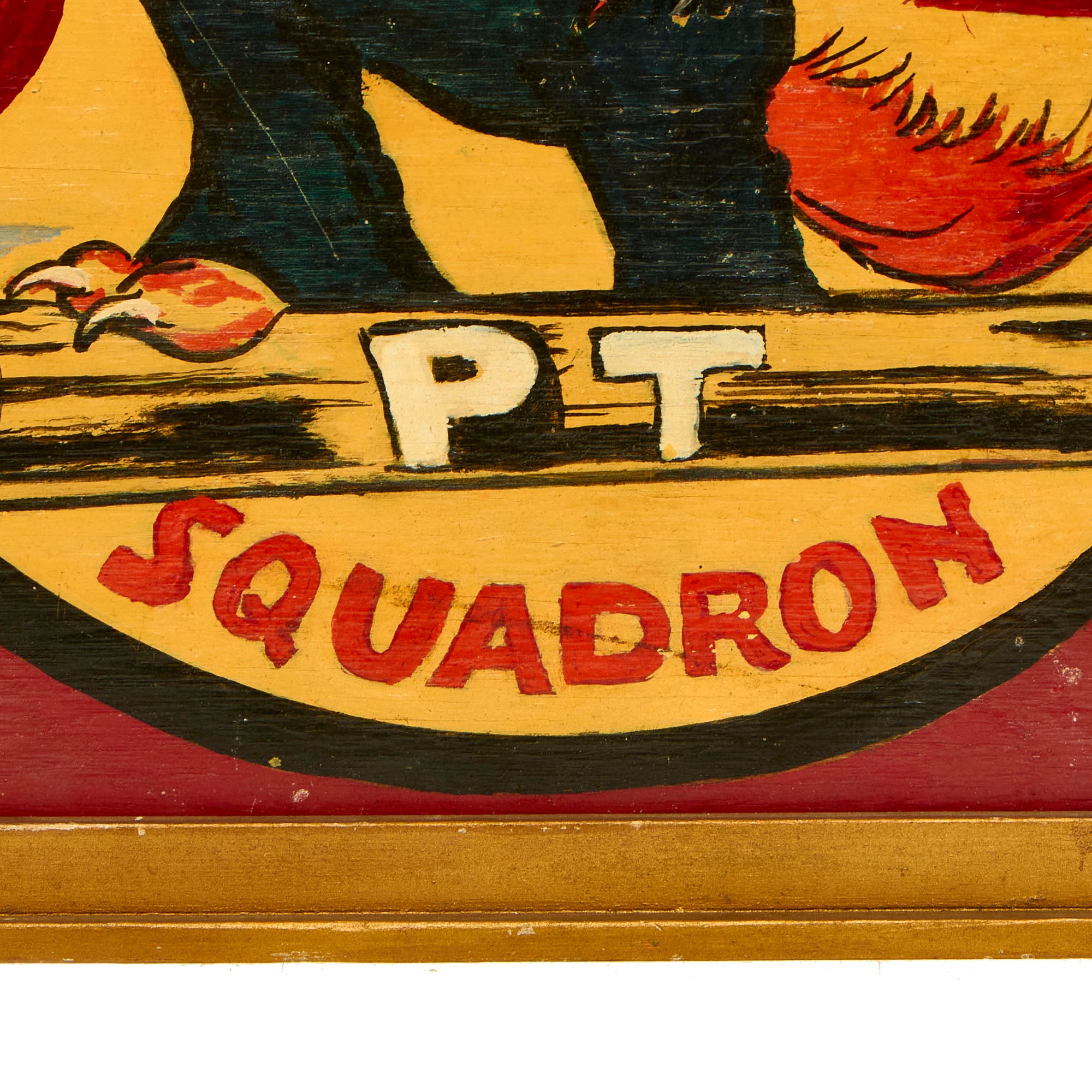 Original U.S. WWII Framed Hand Painted Wood Sign For Patrol