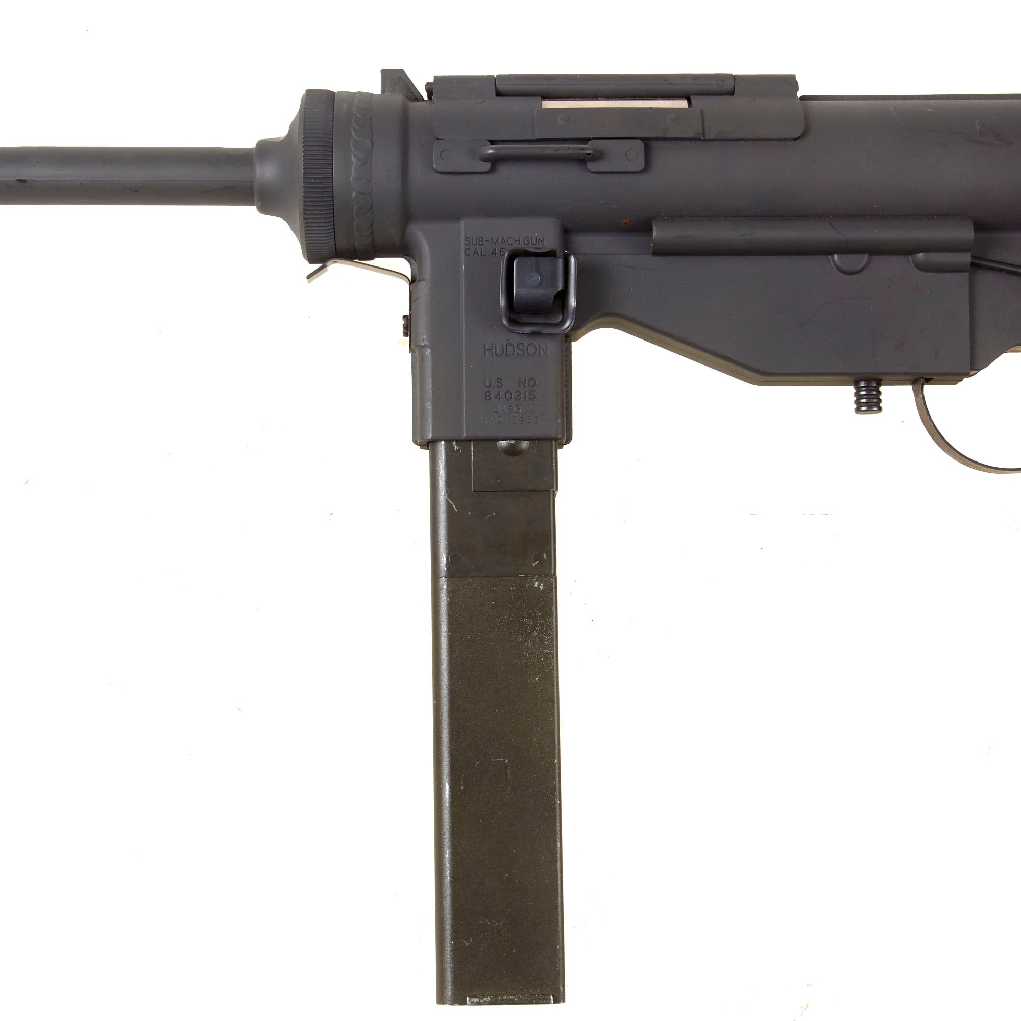 U.S. WWII M3A1 Submachine Grease Gun Non-Firing Replica By Hudson