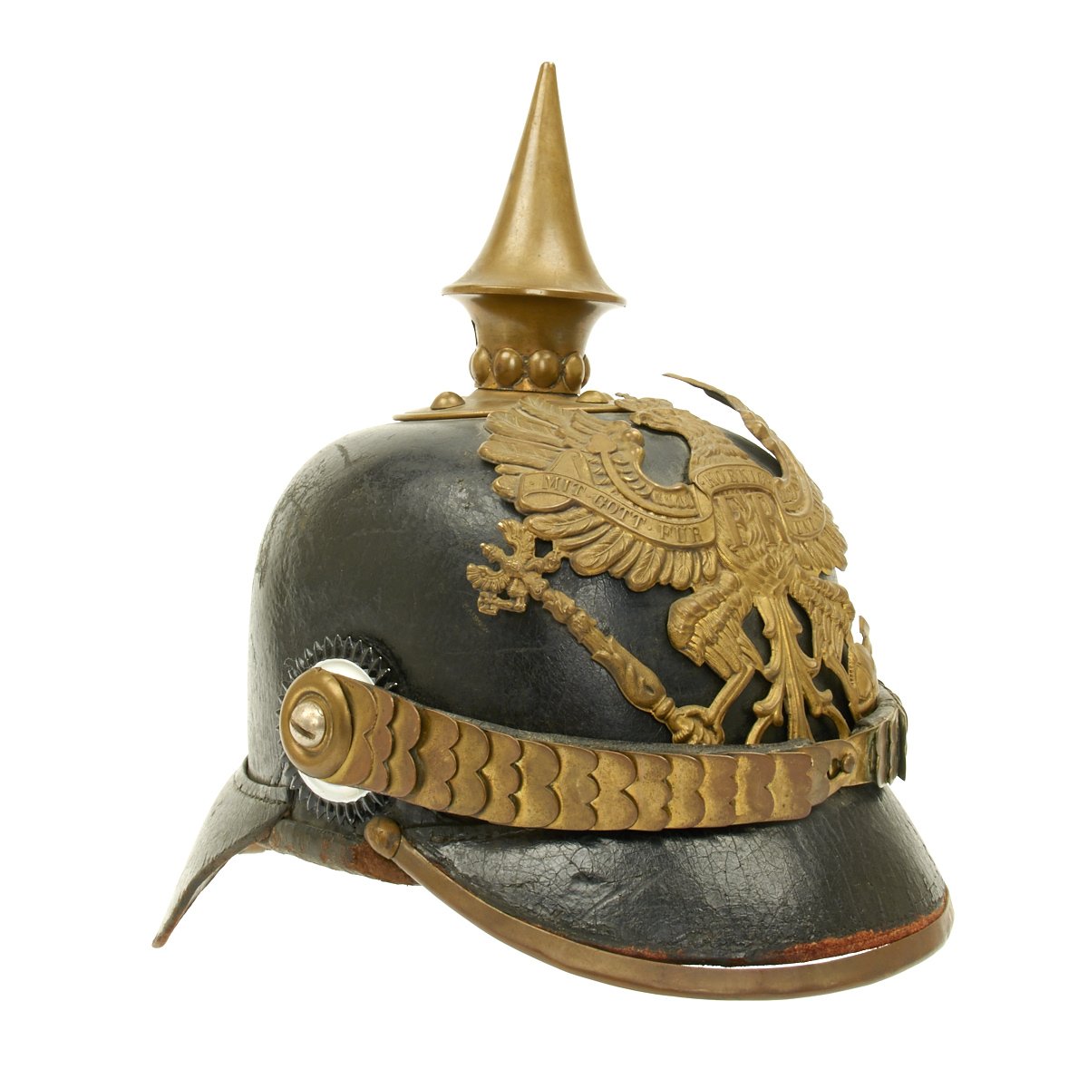 Original German WWI Prussian M1871 Infantry Officer Pickelhaube
