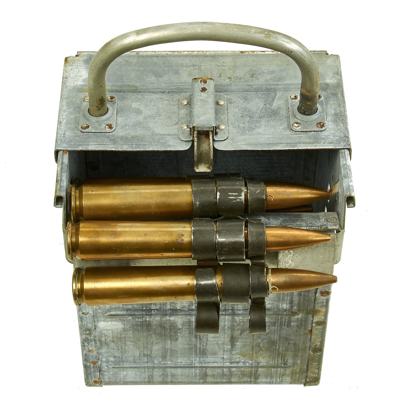Original U.S. WWII B-17 B-24 Aircraft .50 Cal Ammunition Box with