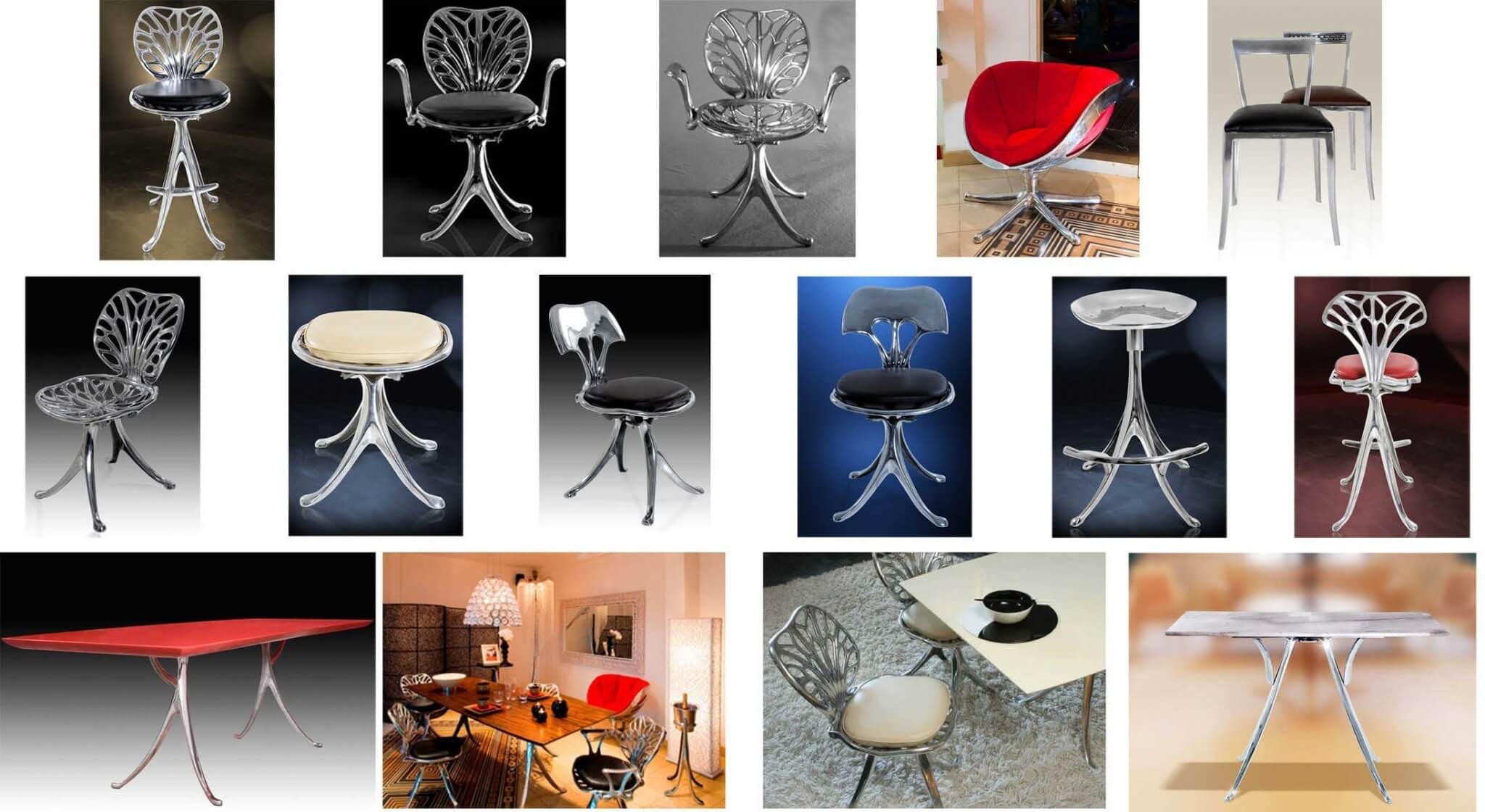 Quasar Khanh: Nervure chair | Organic design Cast molten bronze