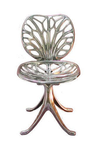 Quasar Khanh: Nervure chair | Cast molten aluminum organic design