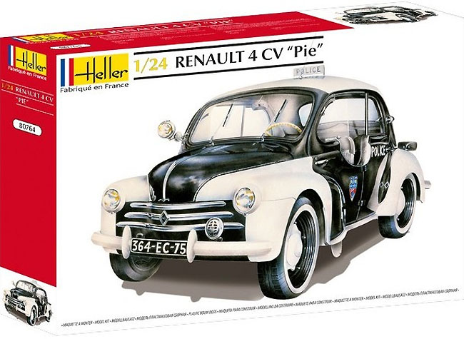 1/24 カーモデル ルノー 4CV フランス・パリ警察 Heller (エレール)