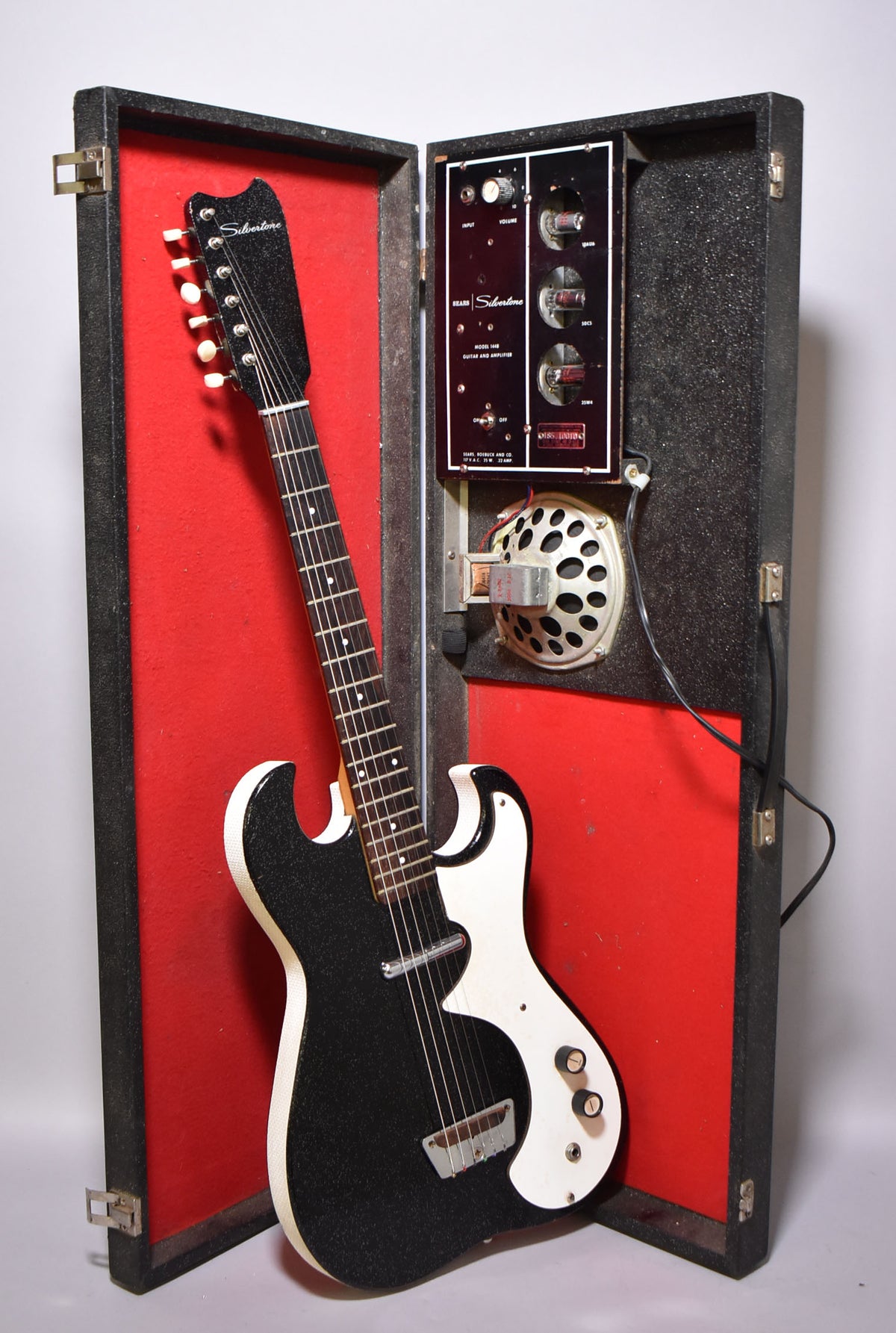 c.1960's Silvertone Model 1448 Electric Guitar w/Original Case Amp