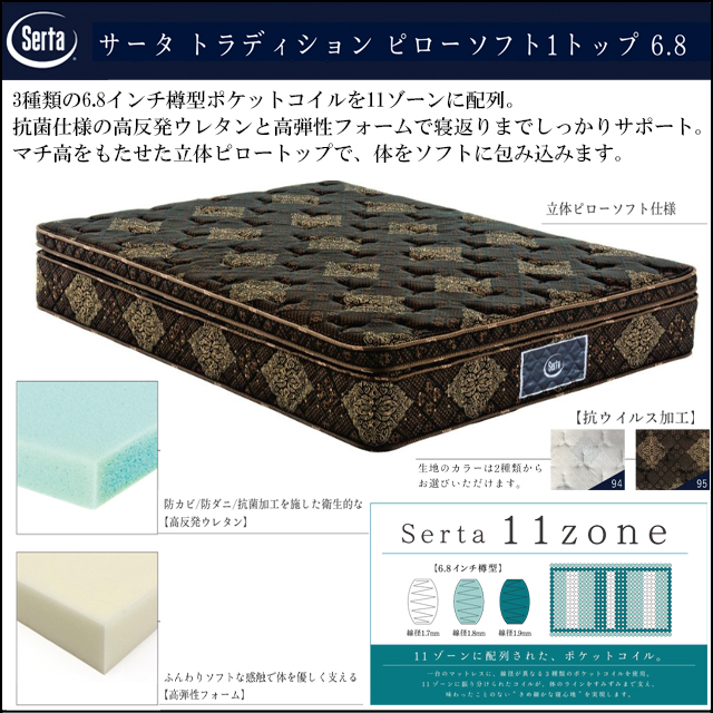 サータbyドリームベッド〗サータ トラディションシリーズ ピローソフト