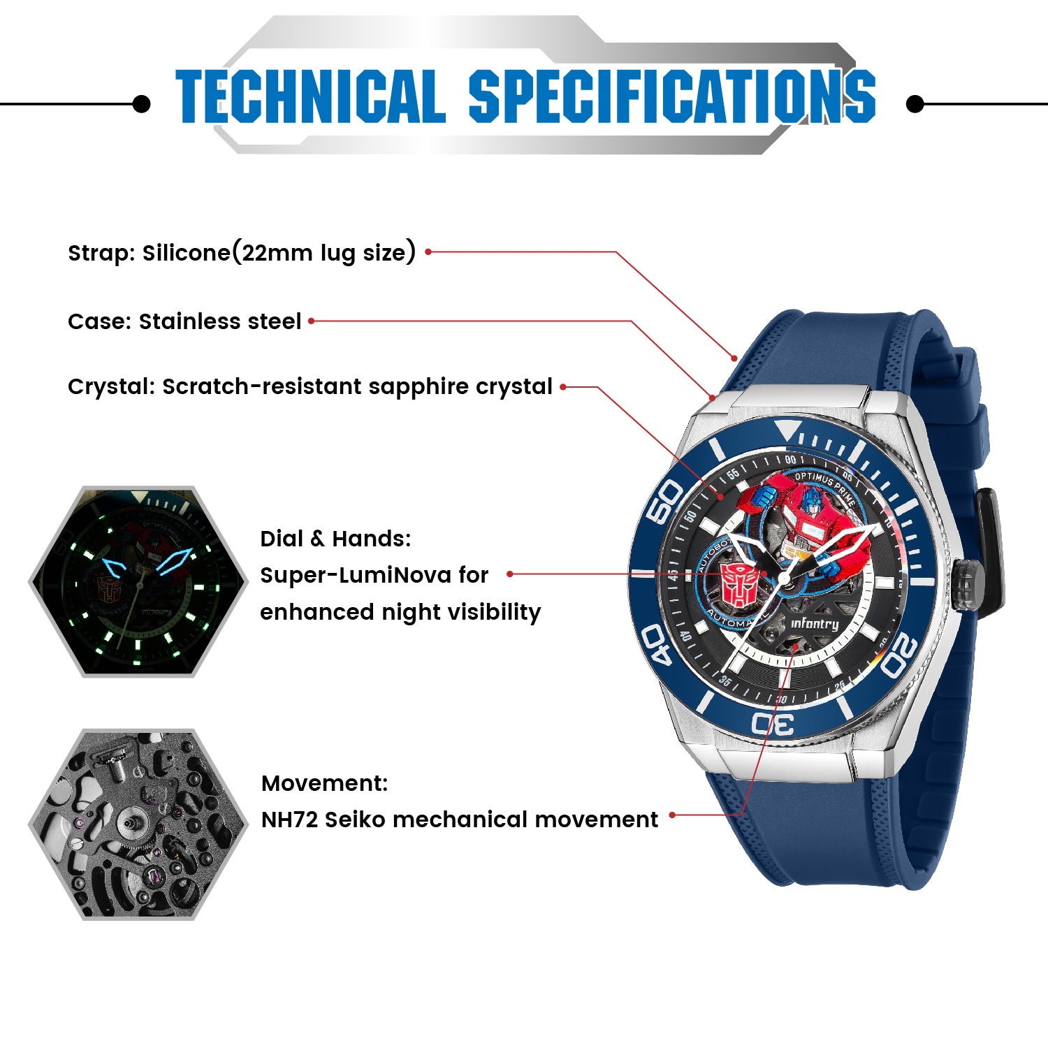 TRANSFORMERS Modular Mechanical Watch for 40th Anniversary | Infantry®