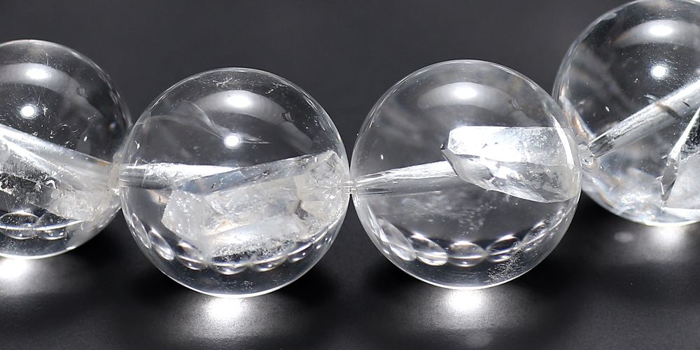トップクォリティ]クォーツインクォーツブレスレット（約18mm圧巻の
