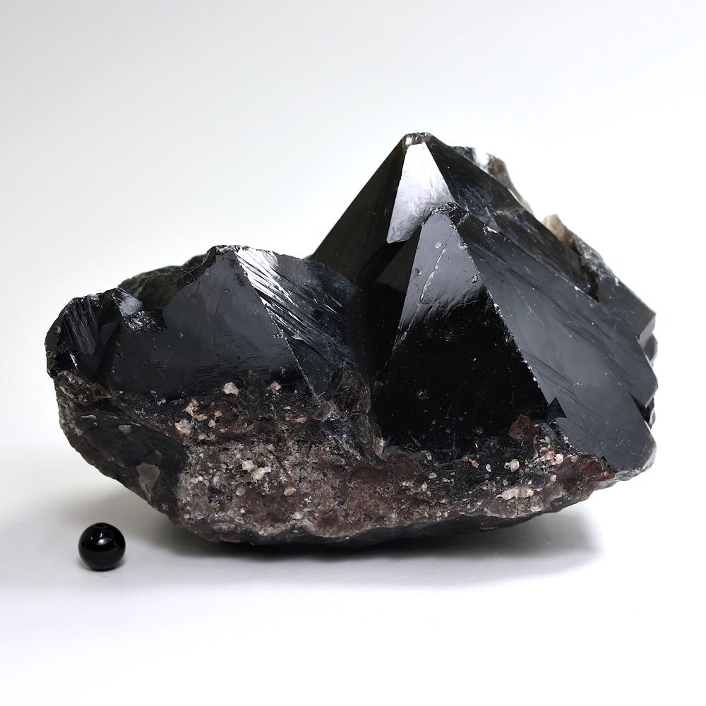 高品質]ブラジル産モリオン原石クラスター/天然黒水晶（中型1.02kg