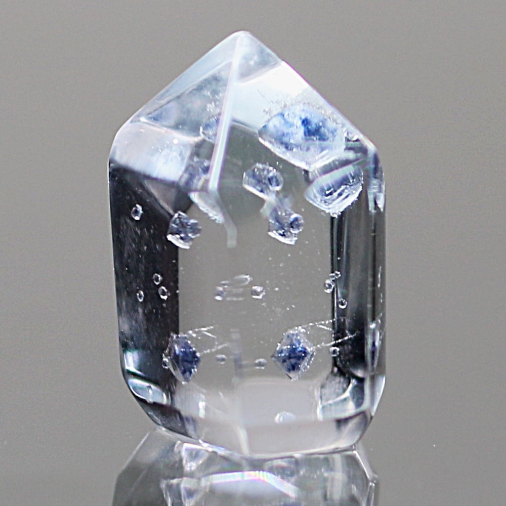 高品質++]フローライトインクォーツポリッシュポイント/ミニサイズ結晶