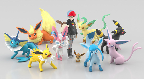 ポケモン』イーブイと進化形たちがズラリ！「ボタン&ニンフィア」と