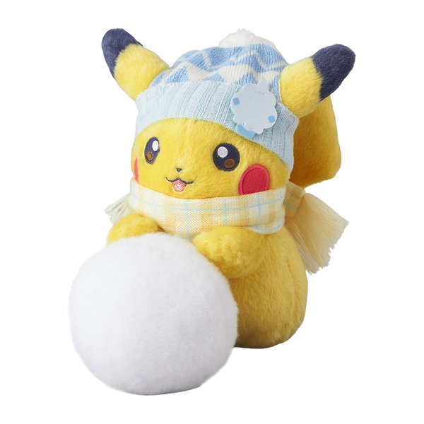 雪遊びをするピカチュウが可愛すぎ！ゆきだるまイメージの『ポケモン