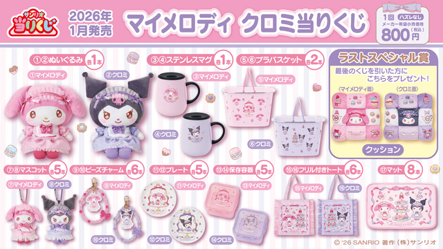 マイメロディとクロミが楽しくティータイム！大注目の「サンリオ当り