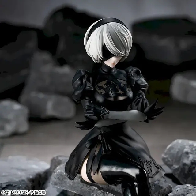 ちょこんと座る姿が美しい…！アニメ「ニーア」より、「2B」フィギュア