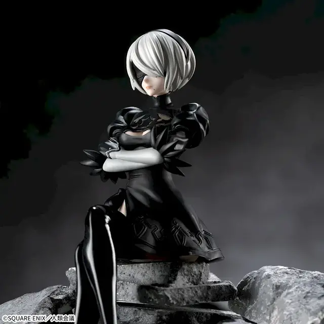 ちょこんと座る姿が美しい…！アニメ「ニーア」より、「2B」フィギュア