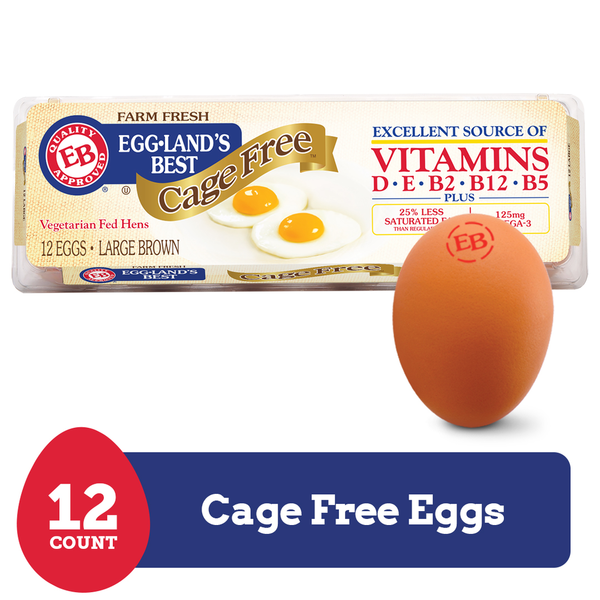 Eggland's Best Cage Free Large Brown Eggs, 12 count Same-Day