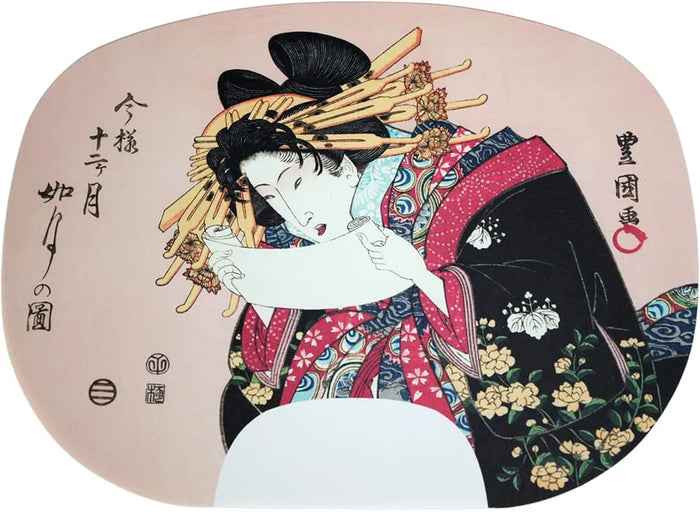 伊場仙版団扇絵 初代歌川豊国 今様十二ヶ月 No.2 如月 （陰暦二月