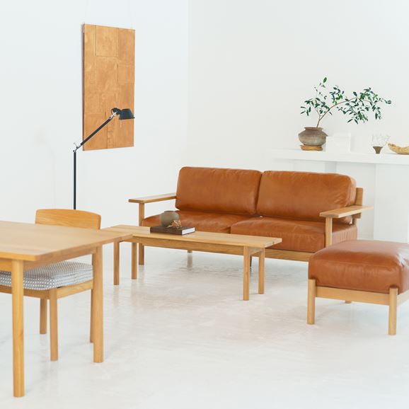 在庫品】DIMANCHE SOFA (2) Leather Premium Marron｜2人掛け｜IDEE
