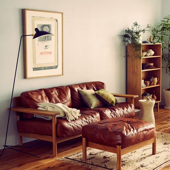 在庫品】DIMANCHE SOFA (1) Leather Premium Marron｜1人掛け｜IDEE