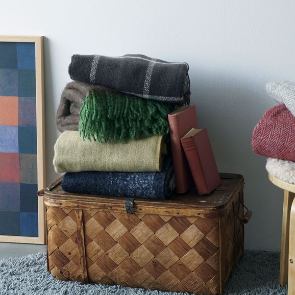 ☆ELVANG TARTAN THROW ブランケット 130×190 アイボリー