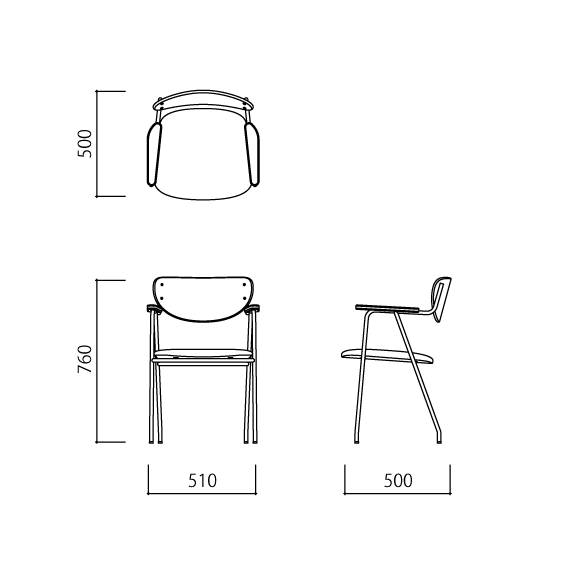 受注生産品】DJANGO ARM CHAIR Black｜リビング・ダイニングチェア