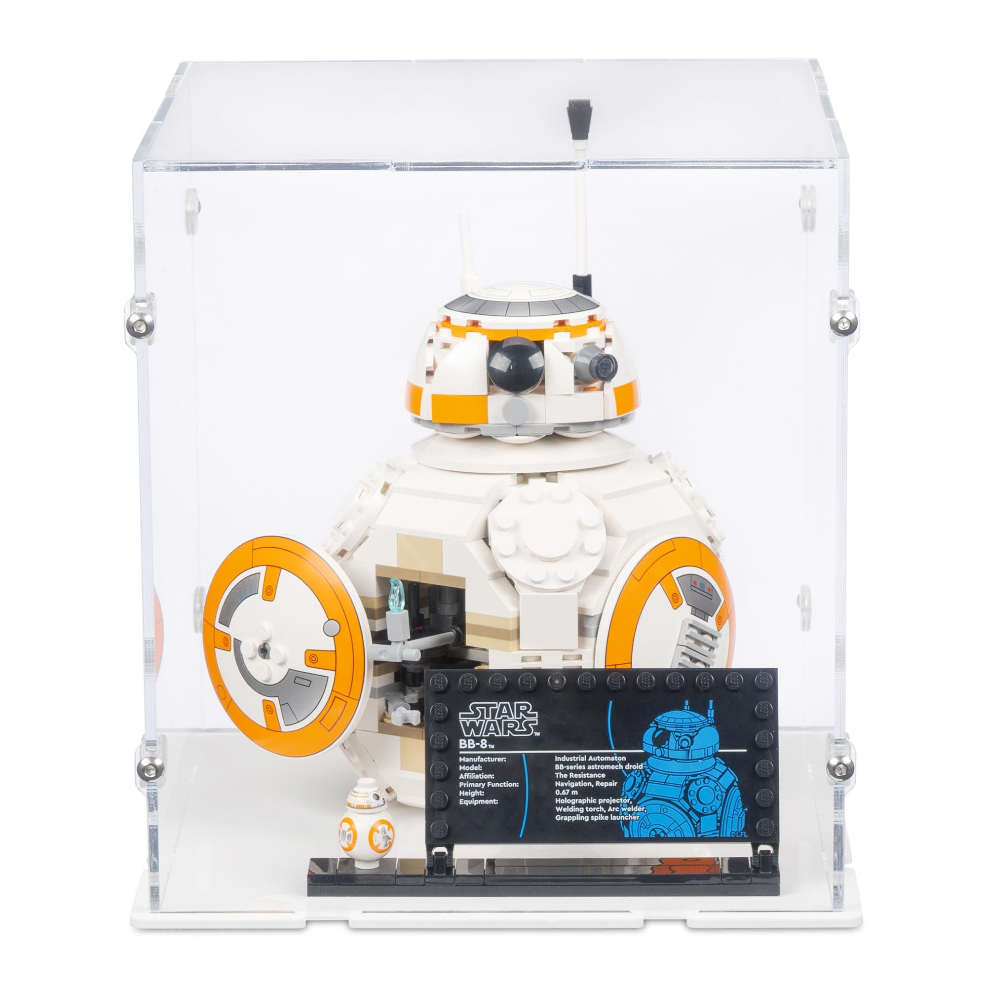 Acrylic Display Case for LEGO BB-8 Astromech Droid | iDisplayit