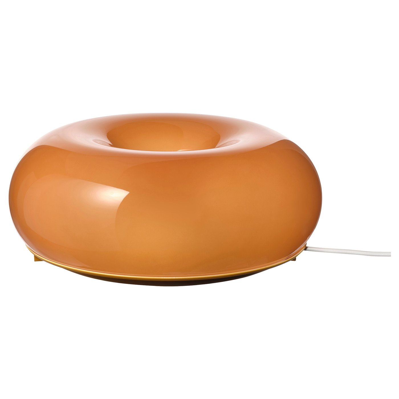 VARMBLIXT LED table/wall lamp, orange glass/round, 30 cm (12