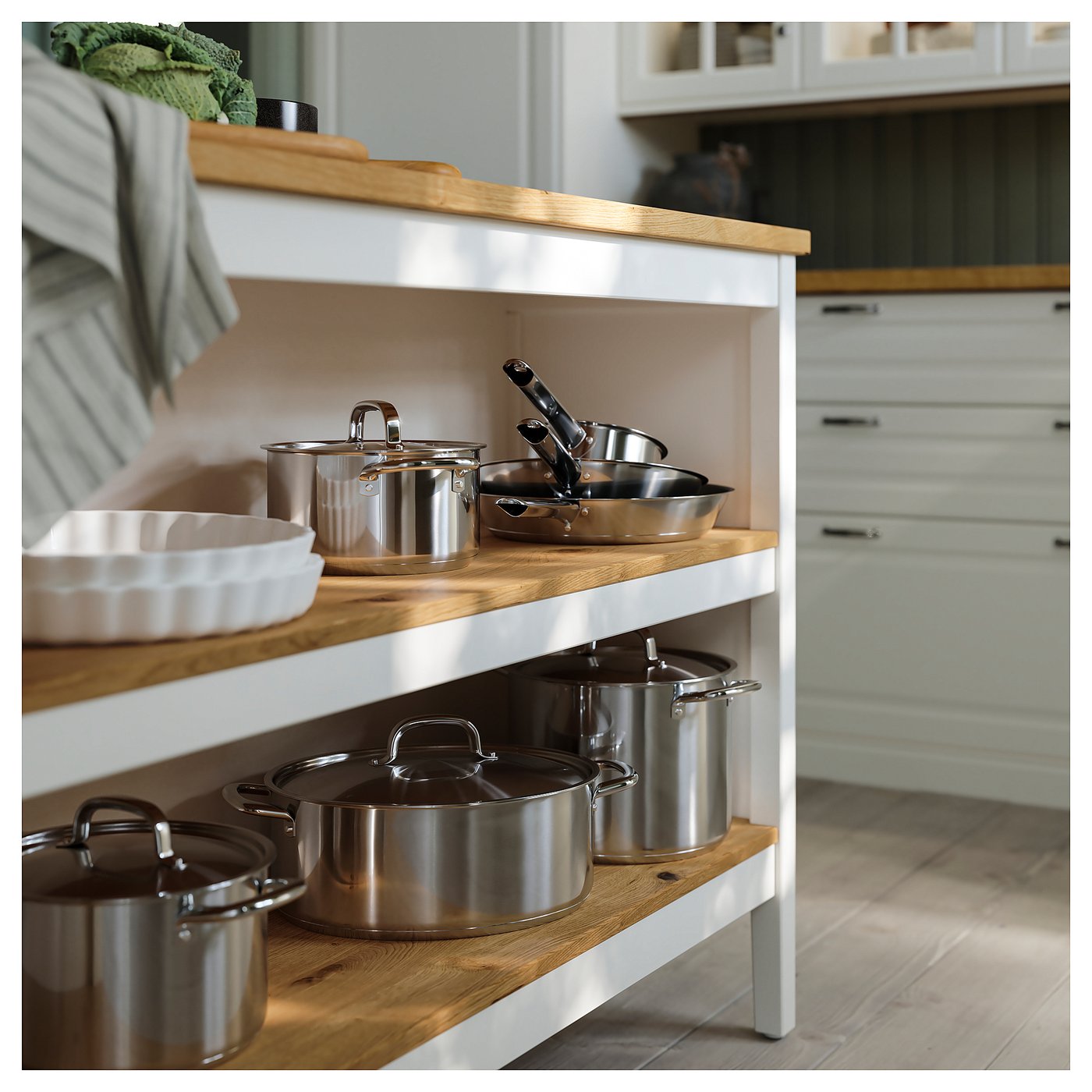 TORNVIKEN kitchen island, off-white/oak, 126x77 cm - IKEA Switzerland