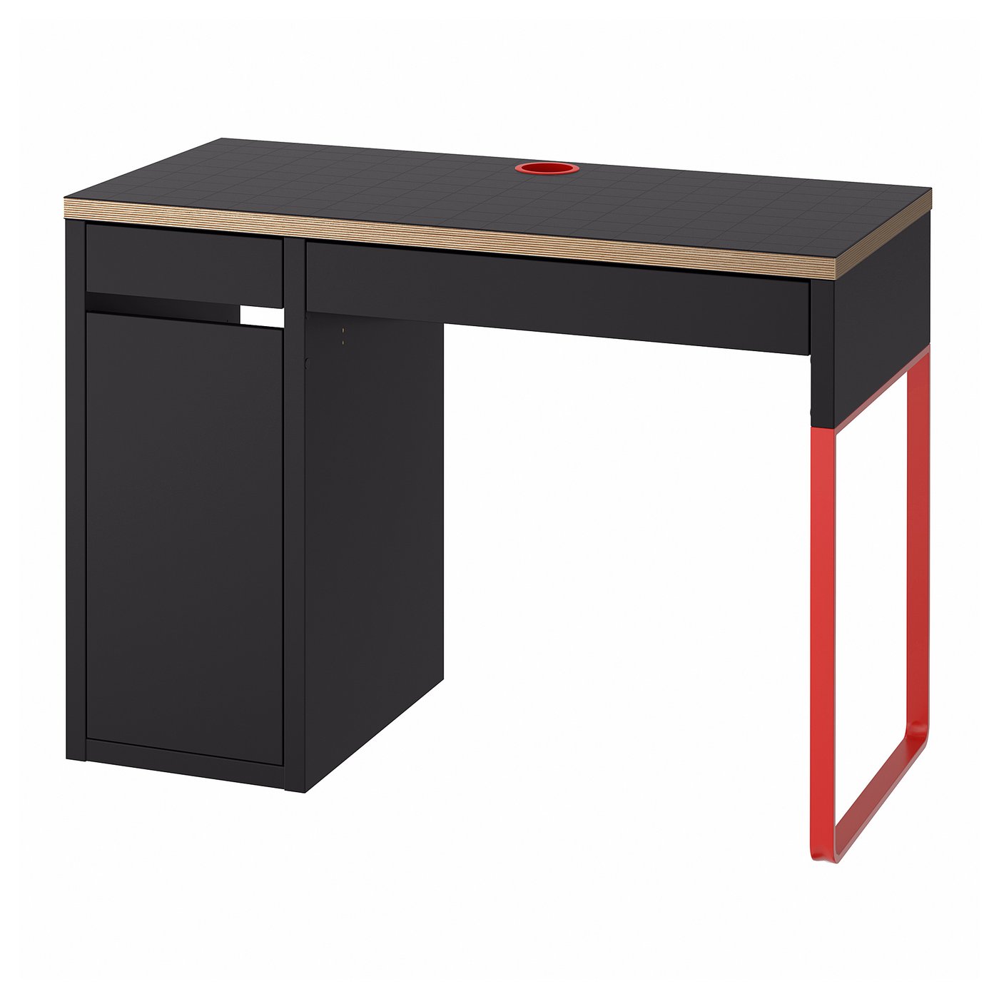 MICKE desk, anthracite/red, 105x50 cm - IKEA
