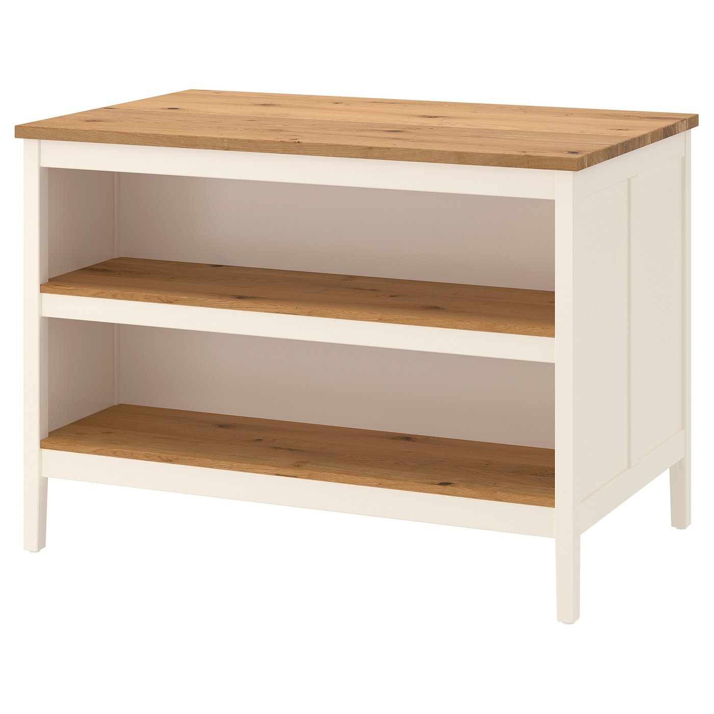 TORNVIKEN kitchen island, off-white/oak, 126x77 cm - IKEA