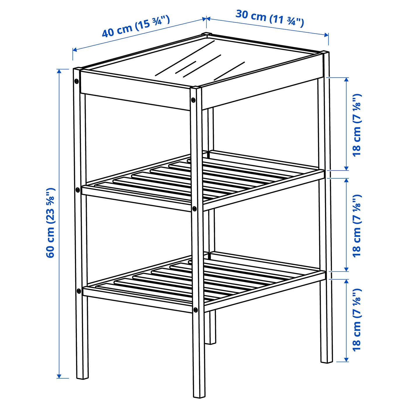 NESNA ネスナ サイドテーブル, 竹, 40x30 cm - IKEA