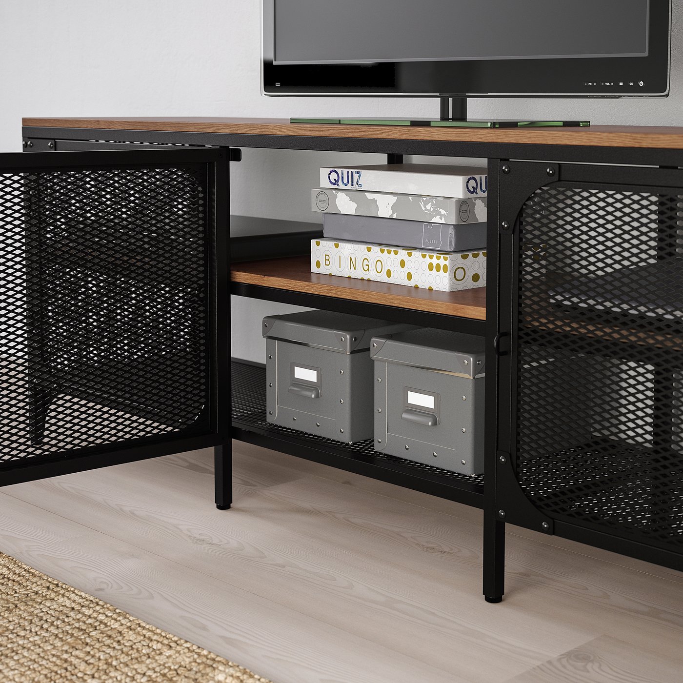 FJÄLLBO フィエルボ テレビ台, ブラック, 150x36x54 cm - IKEA