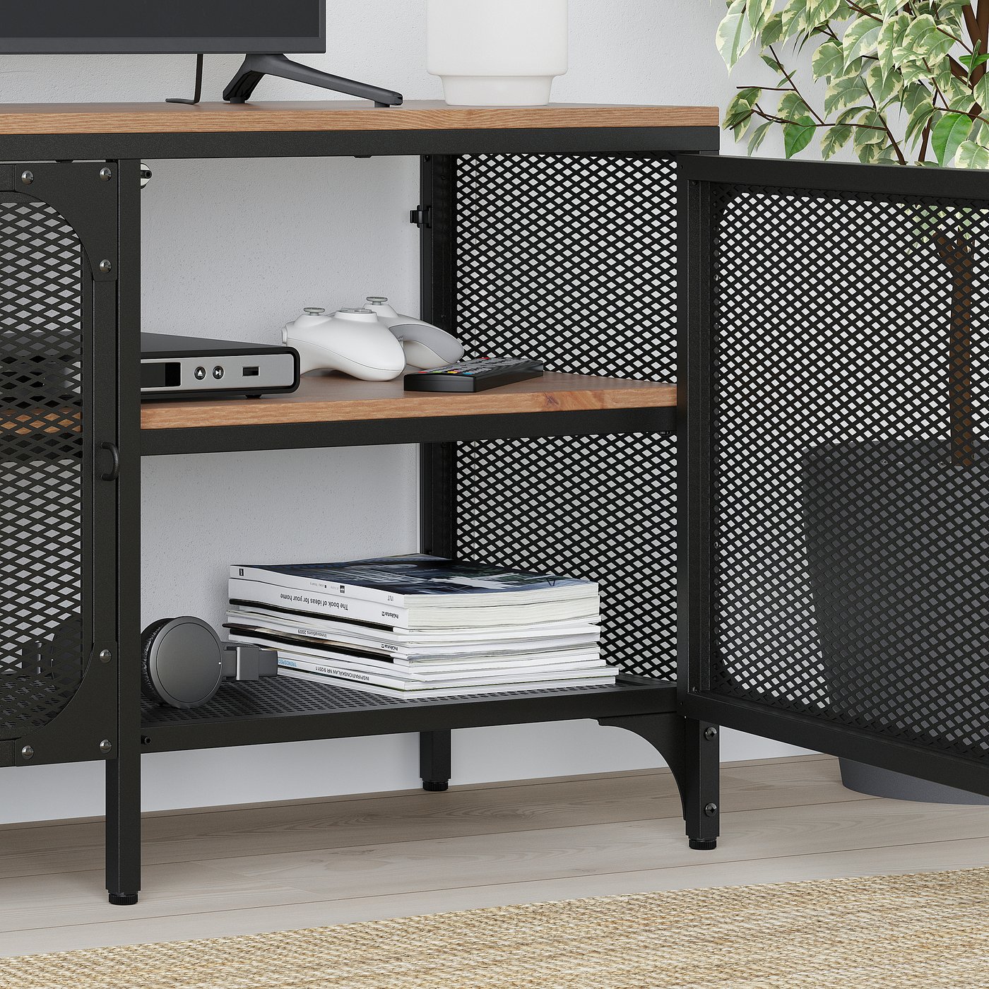 FJÄLLBO フィエルボ テレビ台, ブラック, 100x36x54 cm - IKEA