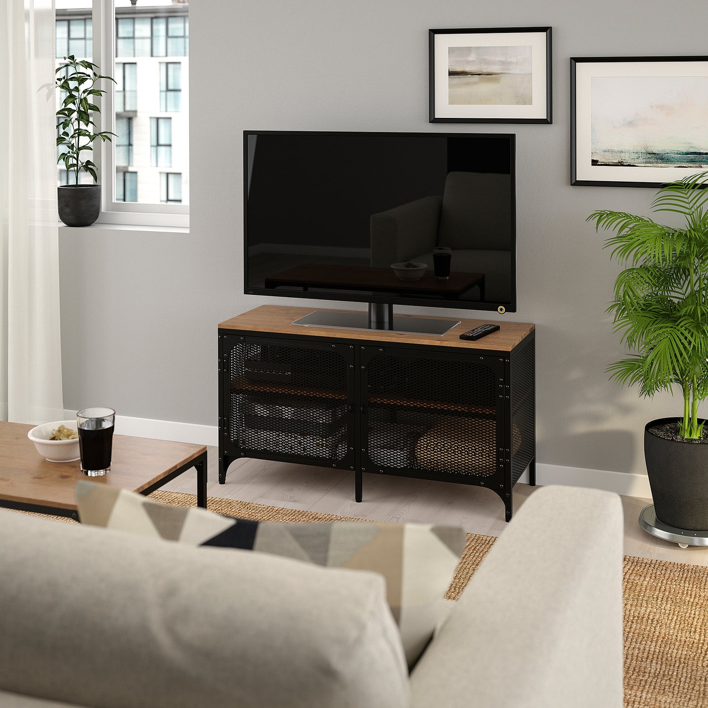 FJÄLLBO フィエルボ テレビ台, ブラック, 100x36x54 cm - IKEA