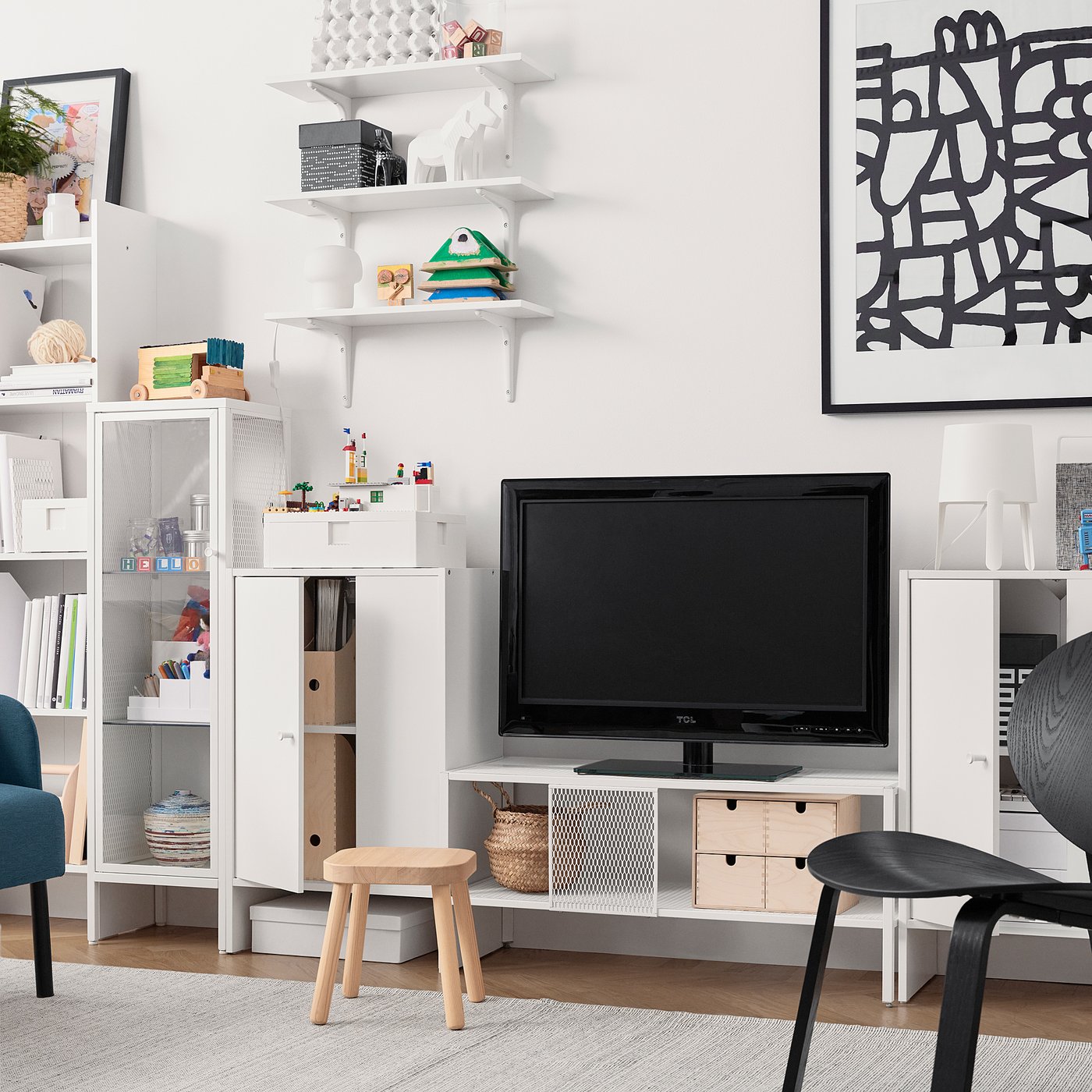 たのメル便300限定】IKEA テレビ台 白 幅170x奥行50x高66 たのメル便
