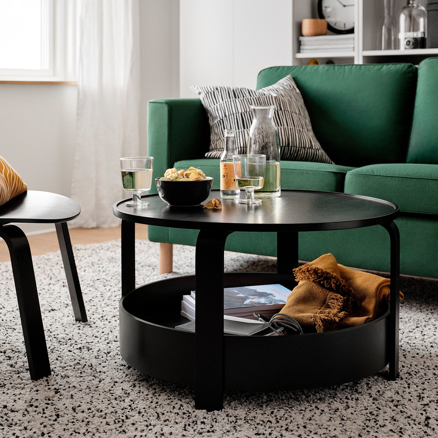 BORGEBY ボルゲビー コーヒーテーブル, ブラック, 70 cm - IKEA