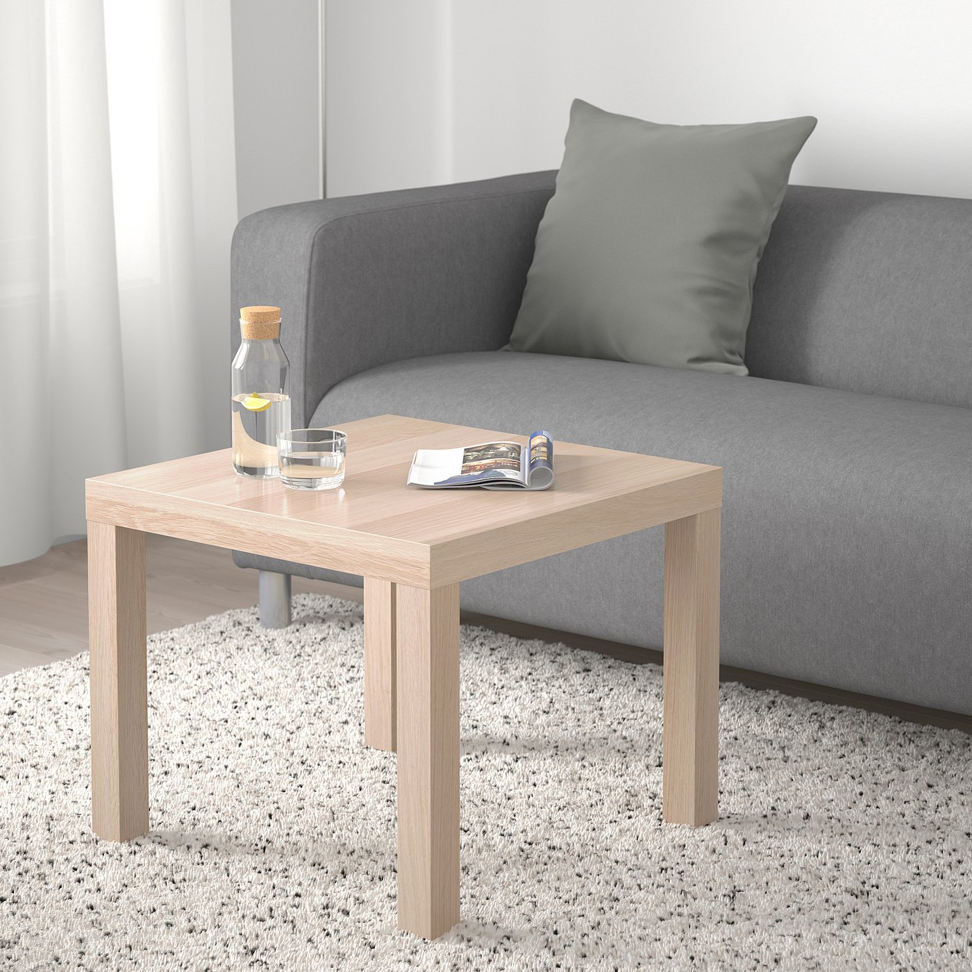 LACK ラック サイドテーブル, ホワイトステインオーク調, 55x55 cm - IKEA