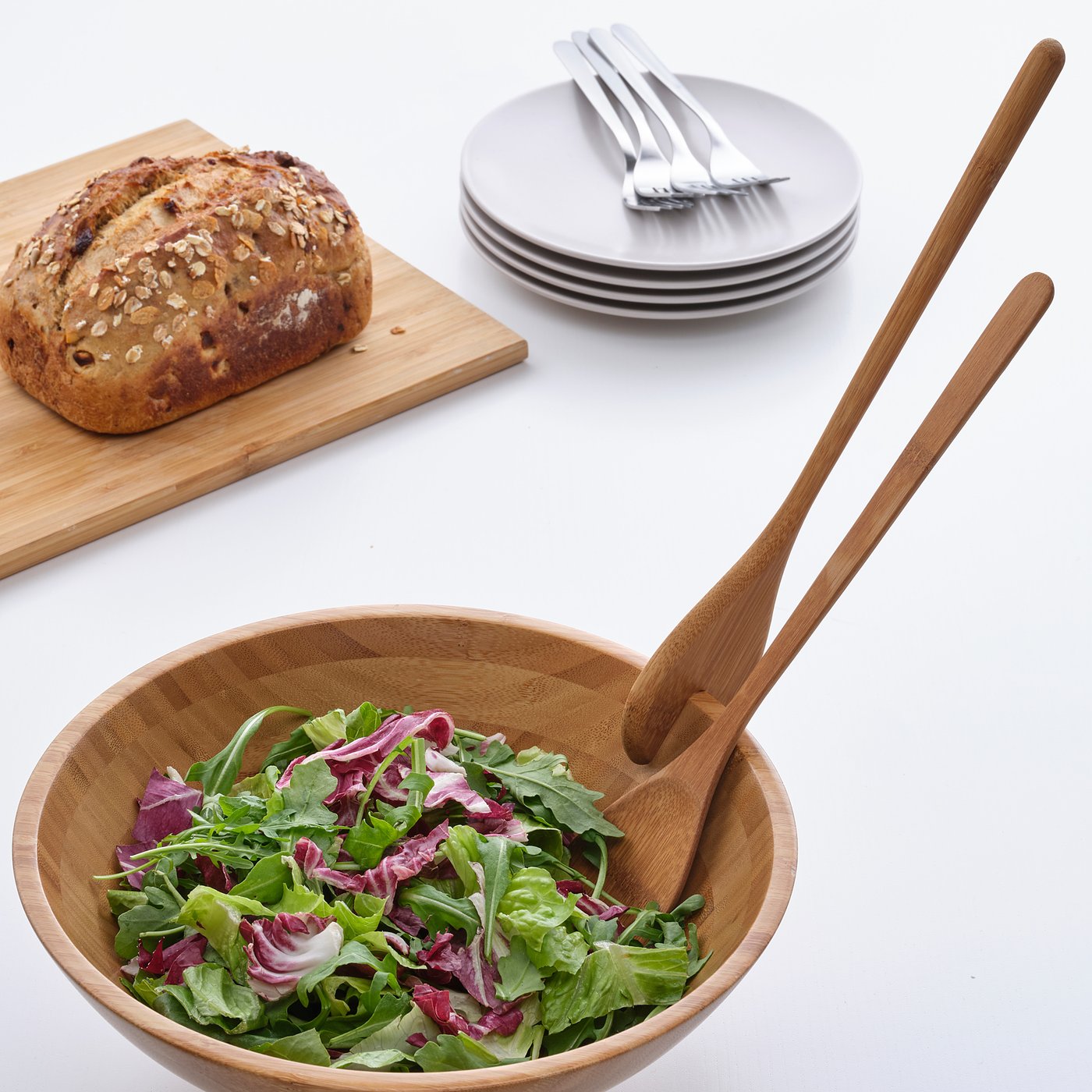 GRÖNSAKER グローンサッケル サラダサーバー2点セット, 竹 - IKEA