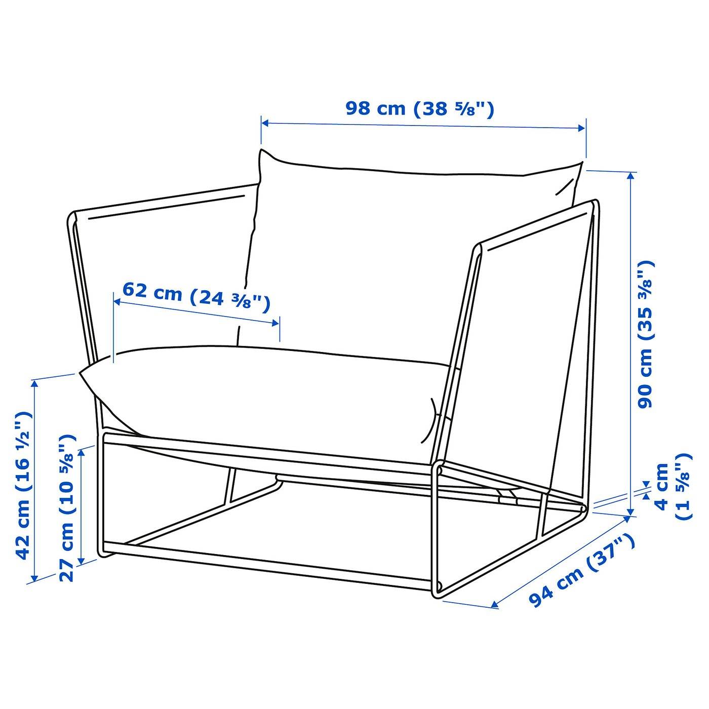 HAVSTEN ハーヴステン アームチェア 屋外用, ベージュ - IKEA